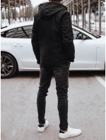 Pánská přechodná bunda s kapucí černá FashionStreet TX4915