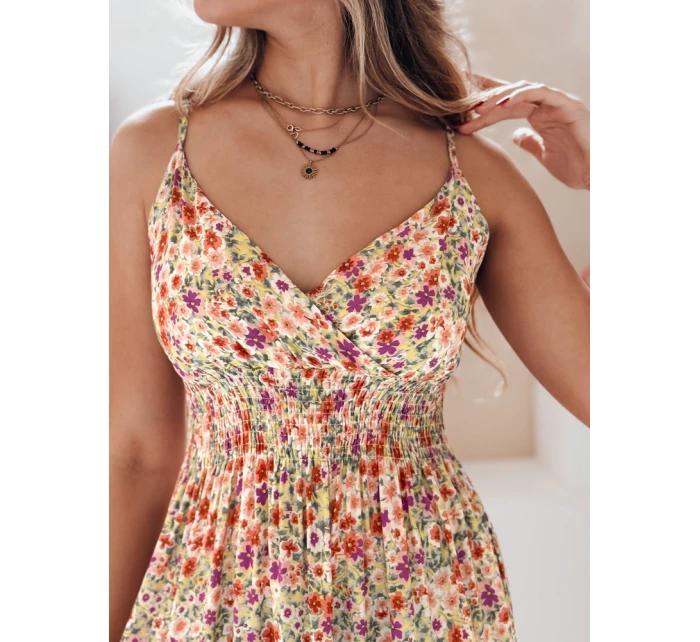 FLORALUSH květinové červenofialové maxi šaty FashionStreet EY2637