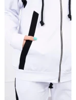 Pruhovaná sportovní souprava bílá