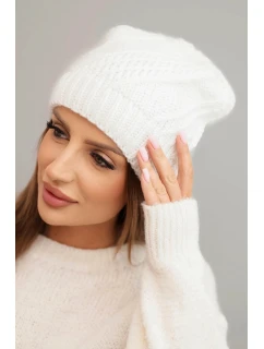 Dámská zimní čepice z vlny model 21750352 bílá - K-Fashion