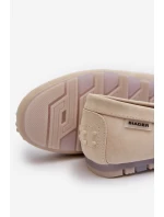 Dámské Mokasíny Z Eko Kůže Světle Bežové model 21660889 - Boto Dámské Mokasíny Z Eko Kůže Světle Bežové model 21660889 - Boto