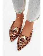 Dámské pantofle s ozdobným zlatým detailem Panterka model 21918964 - Boto