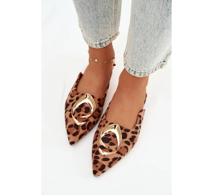 Dámské pantofle s ozdobným zlatým detailem Panterka model 21918964 - Boto