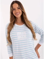 Bluzka RV BZ model 21319920 biało niebieski - FPrice Bluzka RV BZ model 21319920 biało niebieski - FPrice