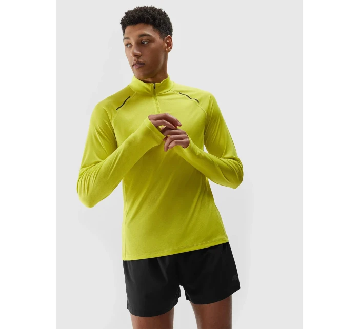 Pánské běžecké rychleschnoucí tričko s dlouhými rukávy 4F - zelené