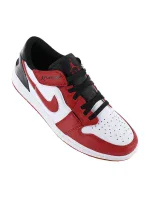 Pánské sportovní boty Air Jordan 1 Low FlyEase M DM1206-163 Červeno-bílá s černou - Nike Pánské sportovní boty Air Jordan 1 Low FlyEase M DM1206-163 Červeno-bílá s černou - Nike