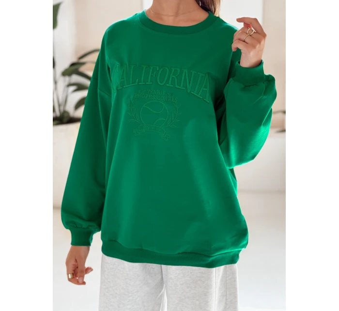 Dámská mikina CALIFORNIA DREAM zelená FashionStreet BY1196
