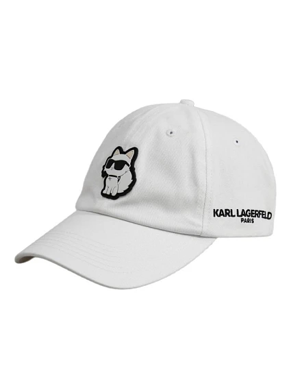 Kšiltovka Karl Lagerfeld Paris Choupette Strapback, bílá – L5WH7944 wht Kšiltovka Karl Lagerfeld Paris Choupette Strapback, bílá – L5WH7944 wht