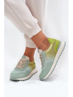 Kožené Sportovní Boty S Dámské  Zelené model 21691280 - VINCEZA