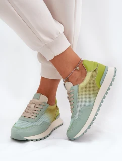 Kožené Sportovní Boty S Síťovinou Dámské Vinceza 66775 Zelené