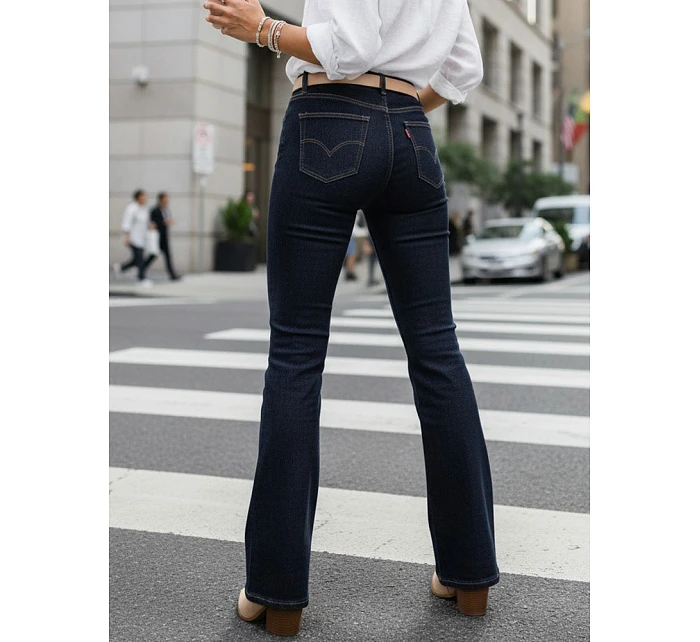 Dámské džíny s vysokým pasem  UY2911 tmavě modré - FashionStreet 