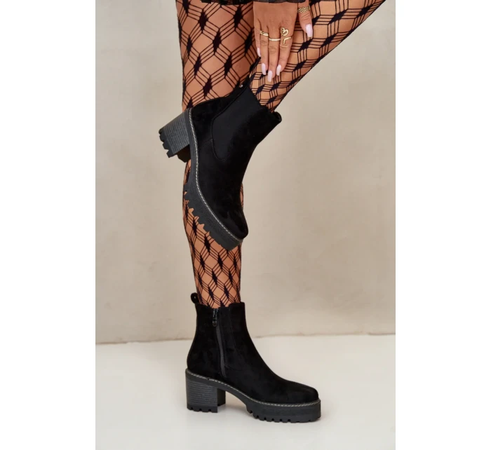 Boty na podpatku model 199295 Step in style Boty na podpatku model 199295 Step in style