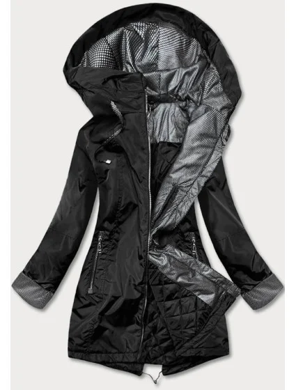 Černá dámská bunda s ozdobnými manžetami (BR8079-1) Černá dámská bunda s ozdobnými manžetami (BR8079-1)