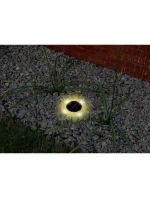 SOLÁRNÍ DISKOVÉ SVĚTLO 28 LED PRO MONTÁŽ NA ZEM NEBO NA STĚNU