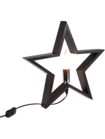 DEKORATIVNÍ HVĚZDA S LED OSVĚTLENÍM 35CM ČERNÁ Dětské