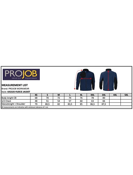 Fleece Jacket Pracovní bunda z 64. grey model 22462316 - ProJob Fleece Jacket Pracovní bunda z 64. grey model 22462316 - ProJob