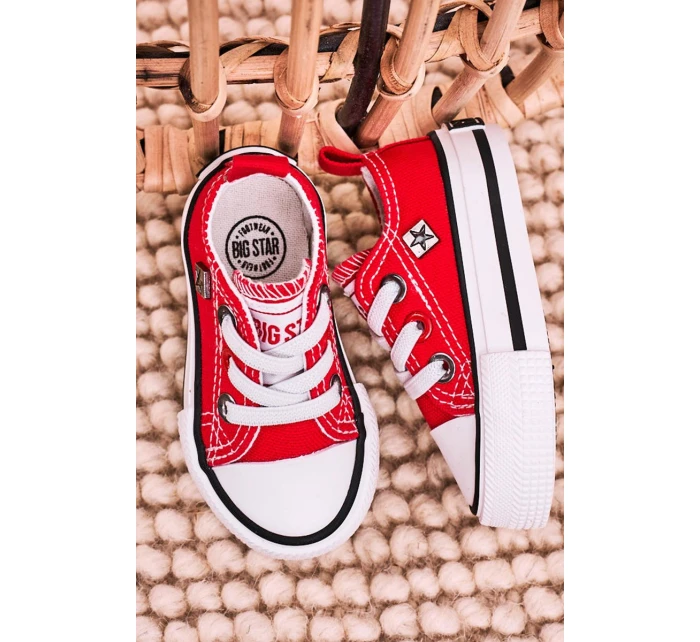 Dětské Klasické Tenisky Nízké BIG STAR HH374196 červené