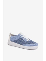 Kožené dámské polobotky D&A GR61-5951 modré