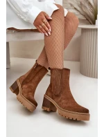 Dámské Kotníkové Boty Na Podpatku Z Eko Semiše Zateplené Tmavě Hnědé Nevitas Dámské Kotníkové Boty Na Podpatku Z Eko Semiše Zateplené Tmavě Hnědé Nevitas