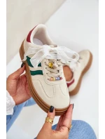 Sneakersy Damskie Z Przypinkami Beżowe Jariana Sneakersy Damskie Z Przypinkami Beżowe Jariana