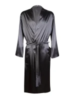 Pánský saténový župan model 21867839 černý - DKaren