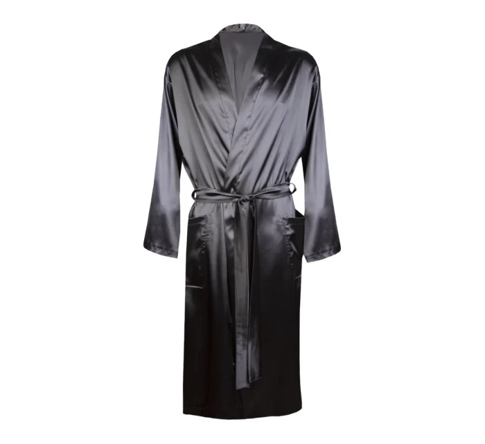 Pánský saténový župan model 21867839 černý - DKaren