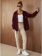 kurtka damska oversize bordowa model 22371865 - FashionStreet kurtka damska oversize bordowa model 22371865 - FashionStreet