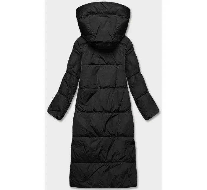 Černá dámská zimní bunda s kapucí (AG1-J9091)
