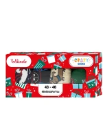 Dárková krabička zábavných crazy ponožek 4 páry CRAZY SOCKS BOX - BELLINDA - červená