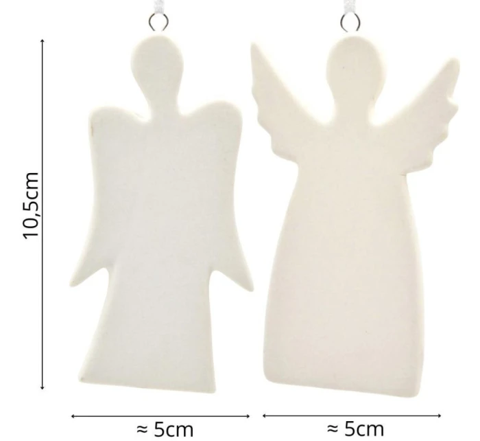 SADA DVOU DIY andělských přívěsků 5x0,5x10,5 cm