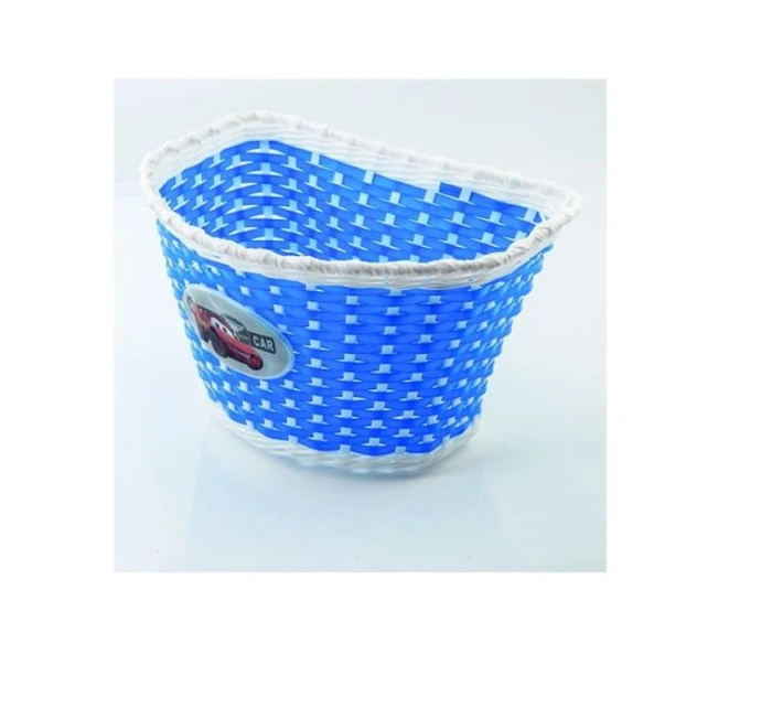 Přední plastový košík na kolo pro dítě modrý