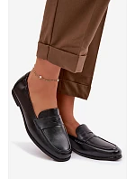 Mokasíny z pravé kůže model 22100821 černé - VINCEZA Mokasíny z pravé kůže model 22100821 černé - VINCEZA