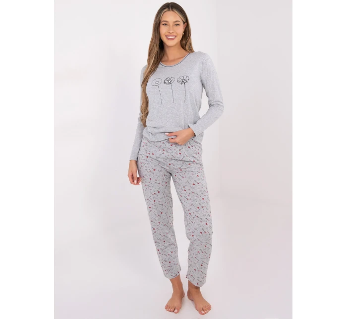 Pyžamo DU PI FP 003.99P šedé Pyžamo DU PI FP 003.99P šedé