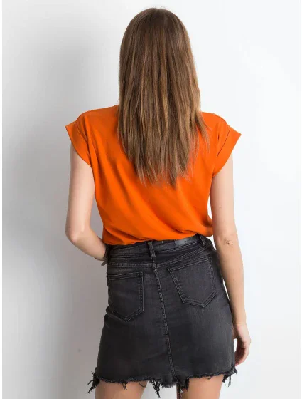 T shirt RV TS model 21185750 ciemny pomarańczowy - FPrice T shirt RV TS model 21185750 ciemny pomarańczowy - FPrice