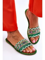 Dámské zdobené pantofle Zelene Bellisa Dámské zdobené pantofle Zelene Bellisa