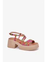 Sandály na podpatku model 215023 Step in style Sandály na podpatku model 215023 Step in style