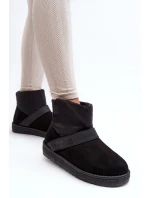 Ocieplené sněhule na platformě černé Big Star MM274151 Ocieplené sněhule na platformě černé Big Star MM274151