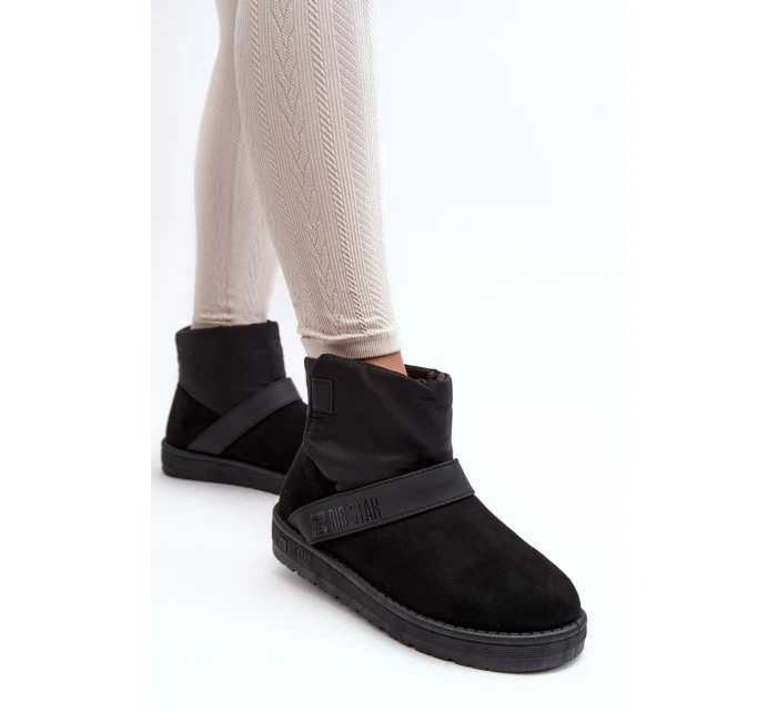 Ocieplené sněhule na platformě černé Big Star MM274151 Ocieplené sněhule na platformě černé Big Star MM274151