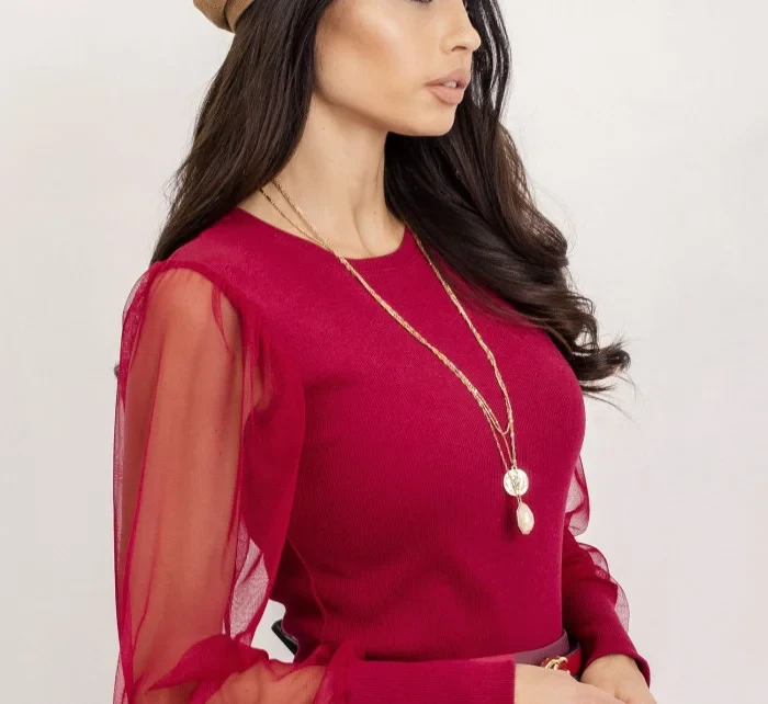 Dámská halenka RV BZ 5192.16 Bordó - Rue Paris Dámská halenka RV BZ 5192.16 Bordó - Rue Paris