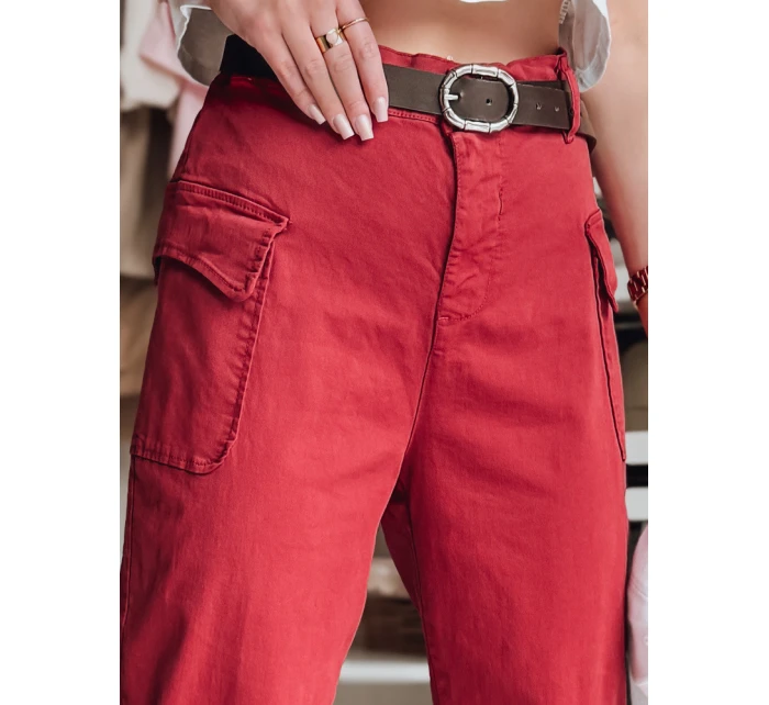 Dámské kalhoty bordó Dstreet model 21986169 - FashionStreet