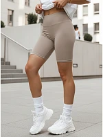 Dámské sportovní cyklistické šortky v béžovo-šedé barvě FashionStreet SY0568 Dámské sportovní cyklistické šortky v béžovo-šedé barvě FashionStreet SY0568