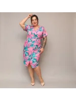 dámské  květované šaty v délce ke kolenům model 20070190 - Moon