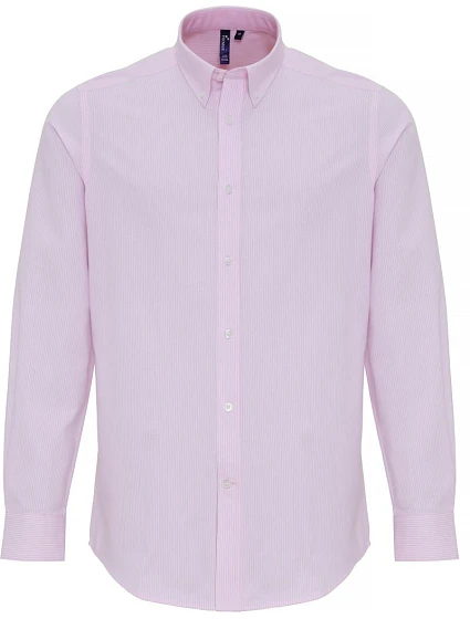 Premier PR 238 Oxford pruhovaná košile s dlouhým rukávem 39.0238 white/pink Premier PR 238 Oxford pruhovaná košile s dlouhým rukávem 39.0238 white/pink