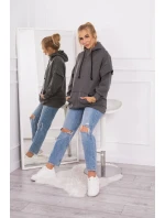 Mikina Warm-up s polovičním zipem v grafitové barvě