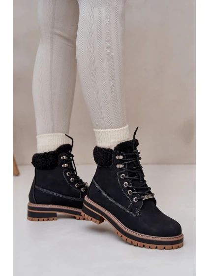 Zateplené dámské boty Big Star model 21669664 Černé - Big Star Shoes Zateplené dámské boty Big Star model 21669664 Černé - Big Star Shoes