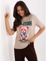 Tričko D12083AI02799A béžová Tričko D12083AI02799A béžová