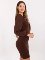 PM SK šaty YIS1063.17 hnědé PM SK šaty YIS1063.17 hnědé