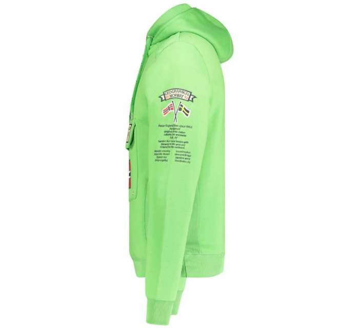 Unisex mikina WW4181H/GN Zelená vzor - Geographical Norway Unisex mikina WW4181H/GN Zelená vzor - Geographical Norway