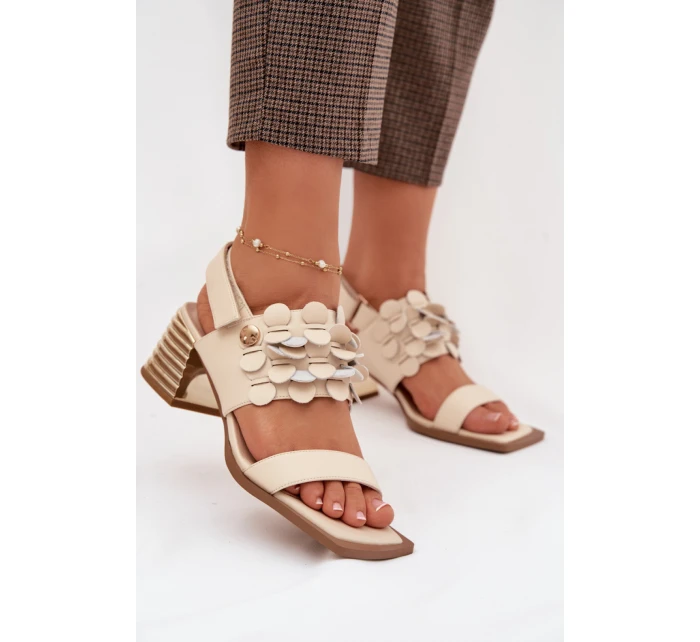 Sandály na podpatku model 225349 Step in style Sandály na podpatku model 225349 Step in style