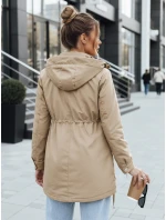 Dámská bunda parka s odepínací kapucí béžová FashionStreet TY5450